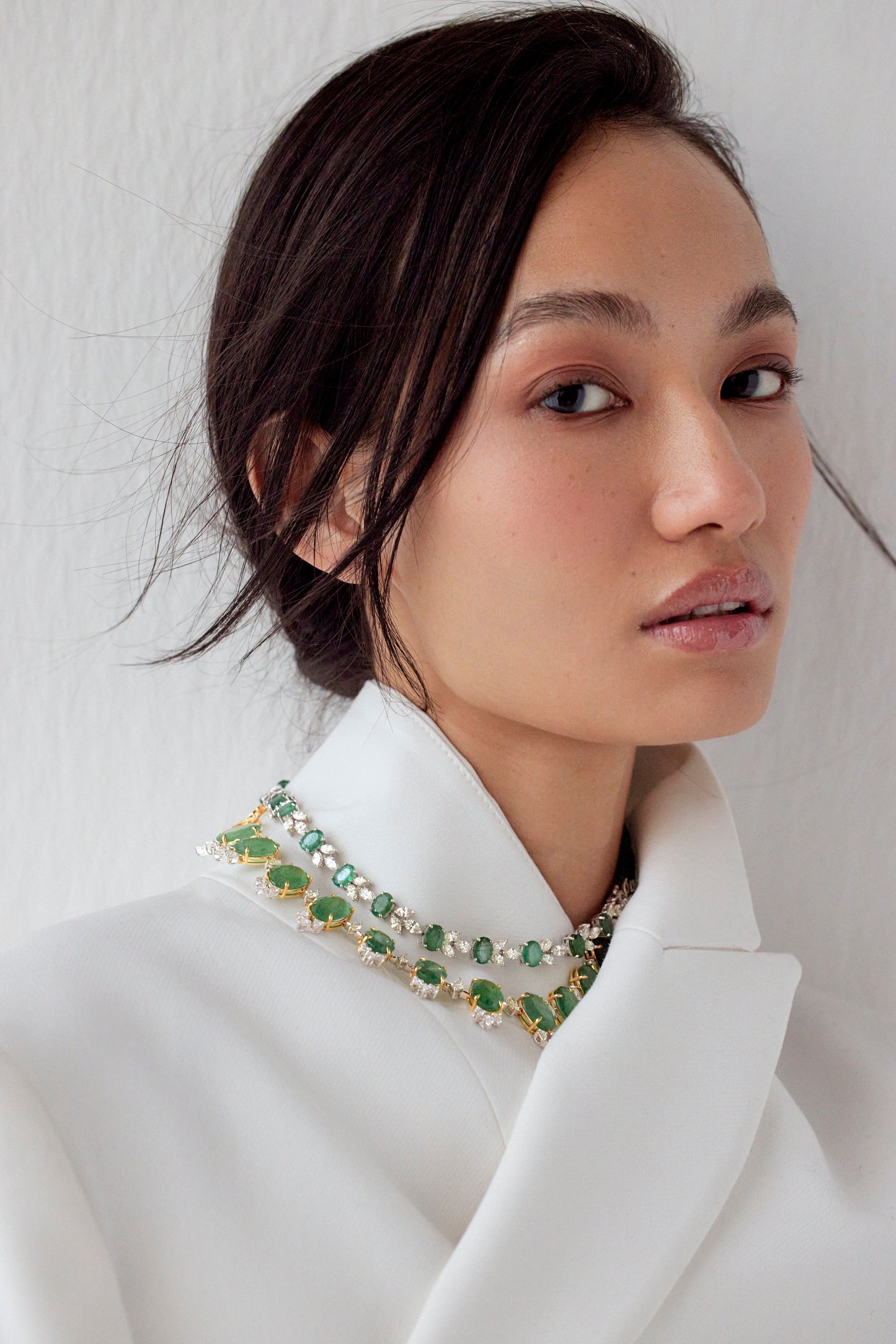 Columbian Emerald And Diamond Necklace