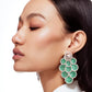 Emerald and Diamond Petal Leaf Earrings