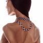 Blue Tanzanite And Diamond Choker