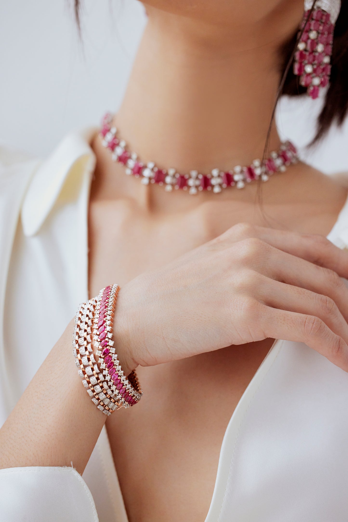 Ruby And Diamond Tennis Bracelet