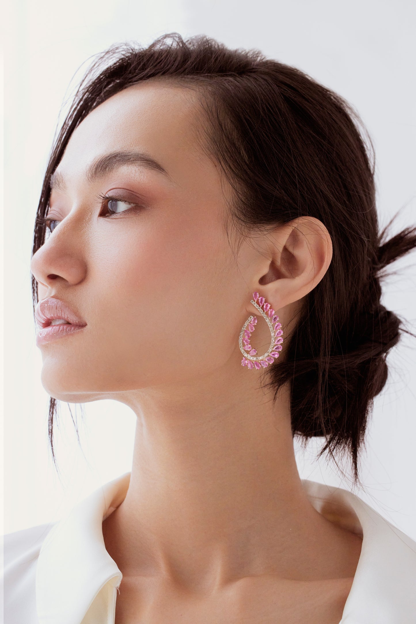 Pink Ruby Earrings