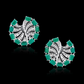 Emerald and Diamond Wheel Earrings