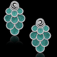 Emerald and Diamond Petal Leaf Earrings