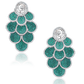 Emerald and Diamond Petal Leaf Earrings