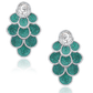 Emerald and Diamond Petal Leaf Earrings