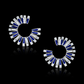 Blue Enamel and Diamond Earrings