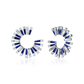 Blue Enamel and Diamond Earrings