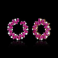 Ruby Diamond Earrings