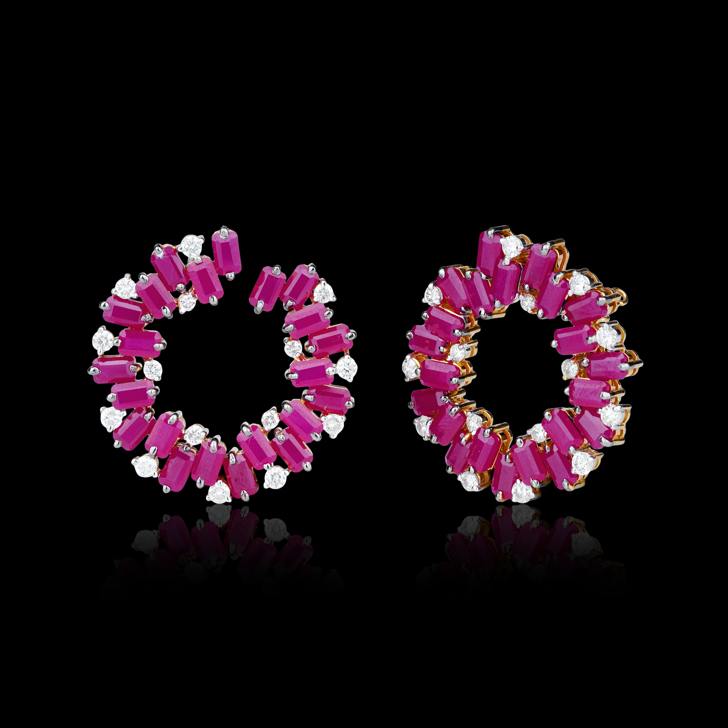 Ruby Diamond Earrings