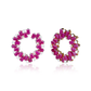 Ruby Diamond Earrings