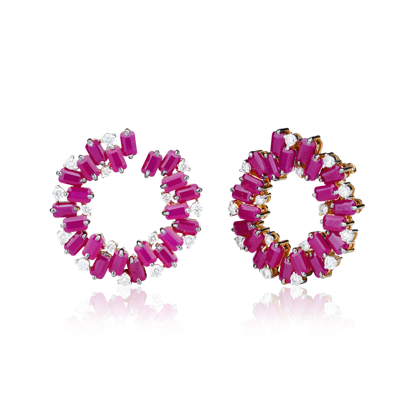 Ruby Diamond Earrings