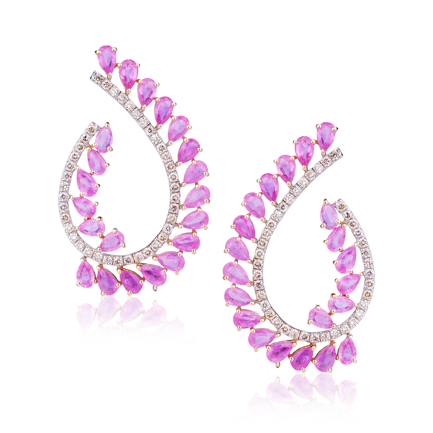 Pink Ruby Earrings