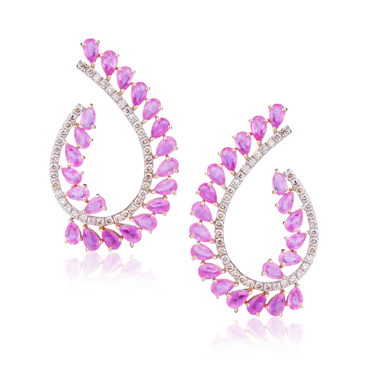 Pink Ruby Earrings