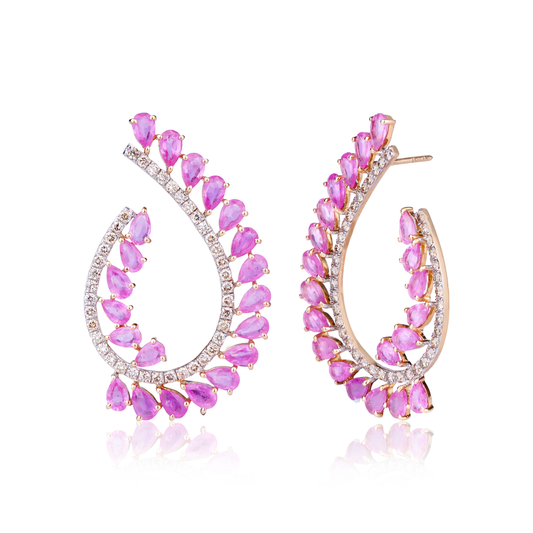 Pink Ruby Earrings