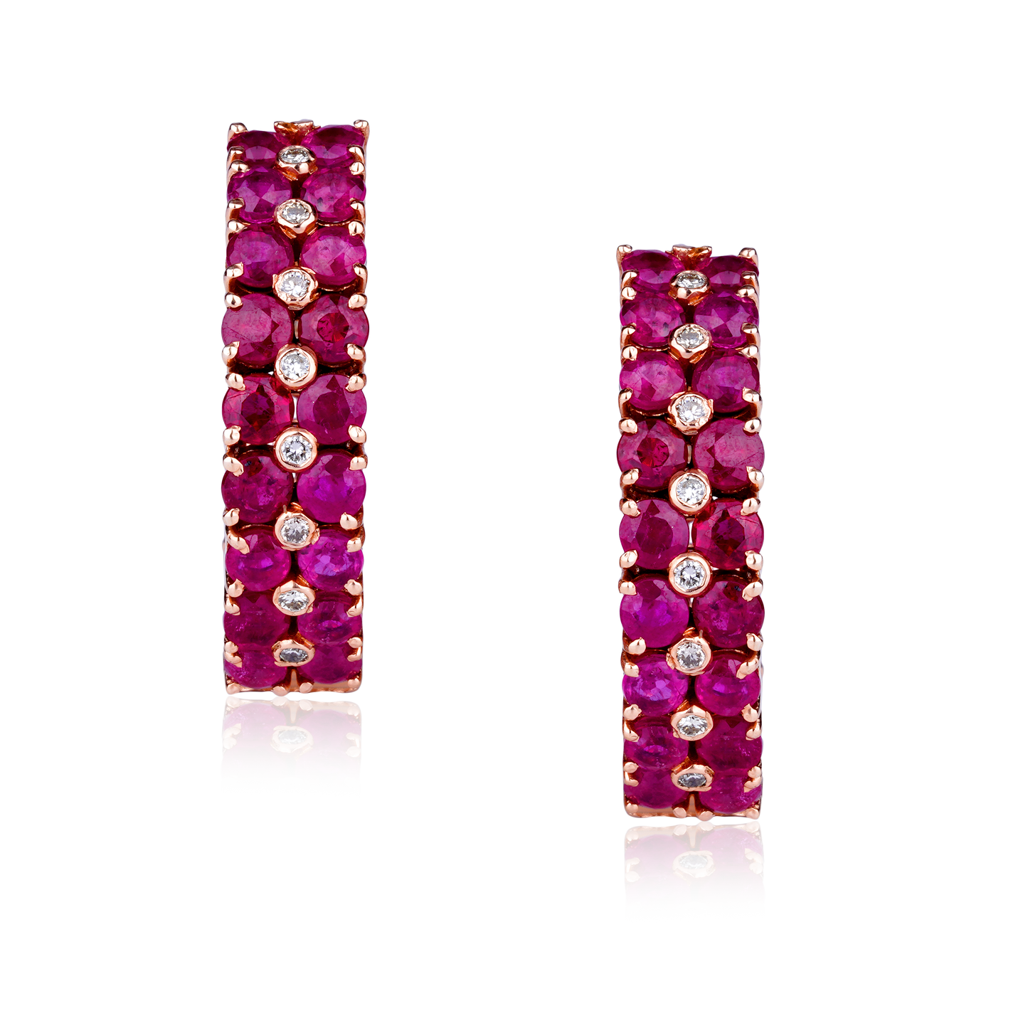 RUBY DIAMOND HOOPS