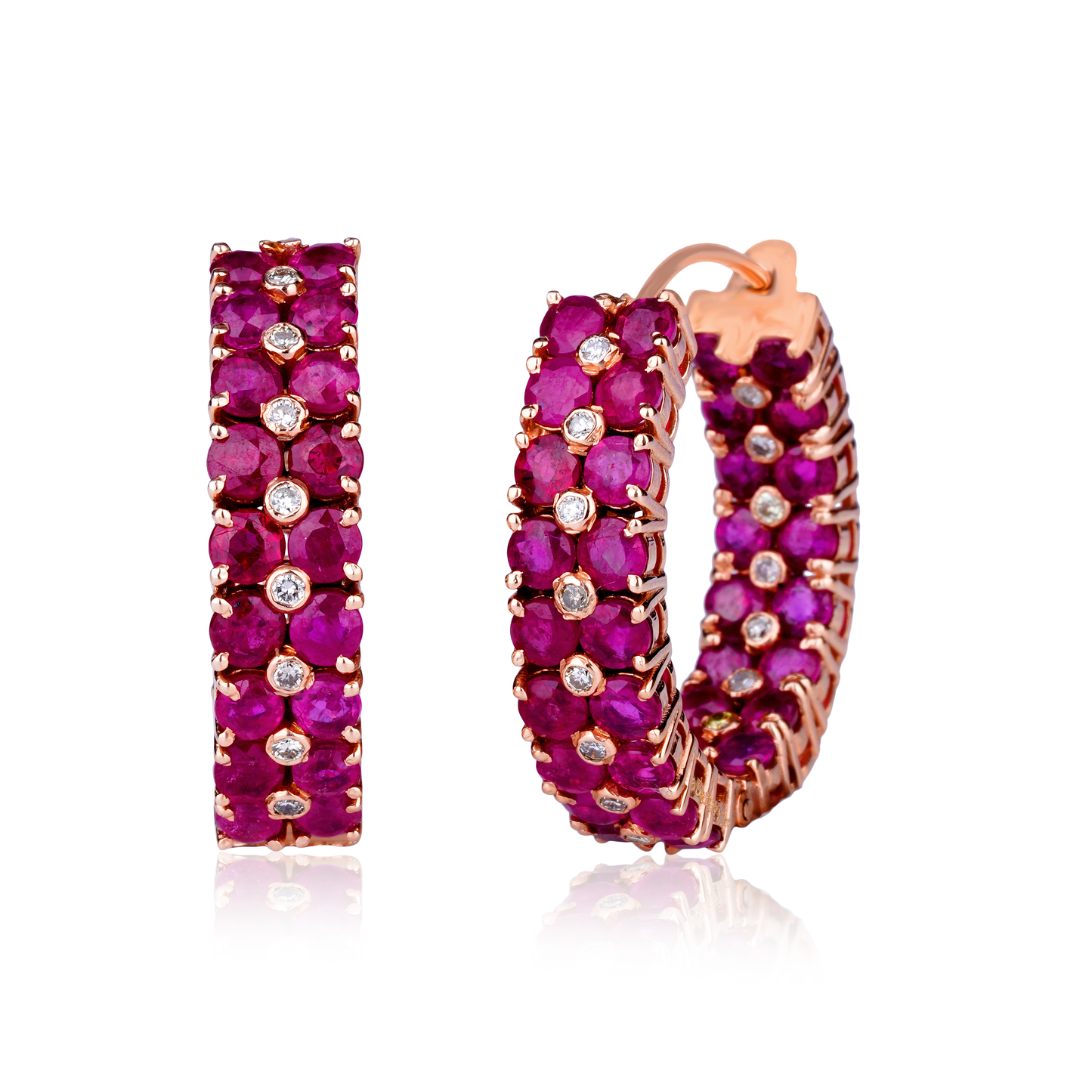 RUBY DIAMOND HOOPS