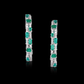 Emerald and Diamond Hoops