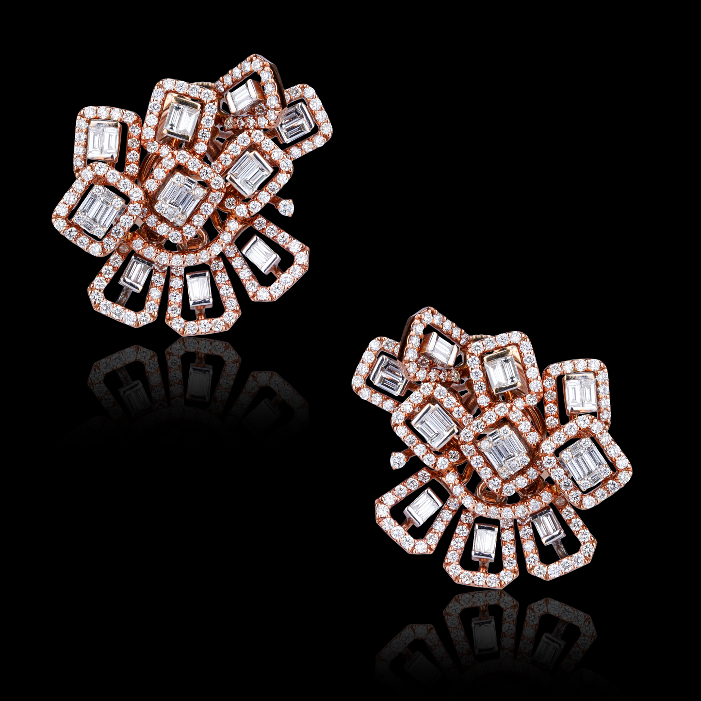 Rose Gold Diamond Studs