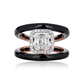 Black Enamel Diamond Ring