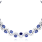 Blue Tanzanite and Diamond Necklace