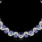 Blue Tanzanite and Diamond Necklace