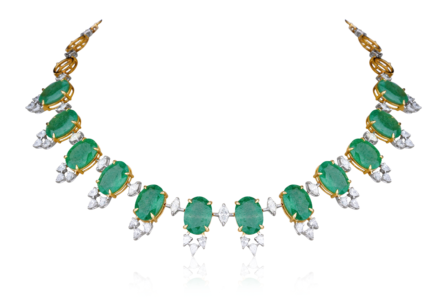 Columbian Emerald & Diamond Necklace (heavy)