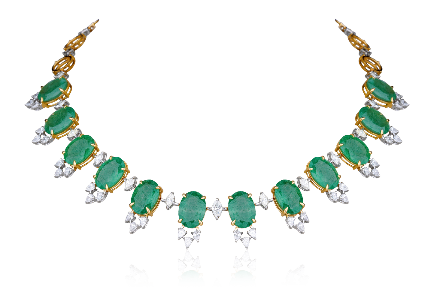 Columbian Emerald & Diamond Necklace (heavy)