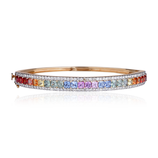 Multi Sapphire and Diamond Bracelet