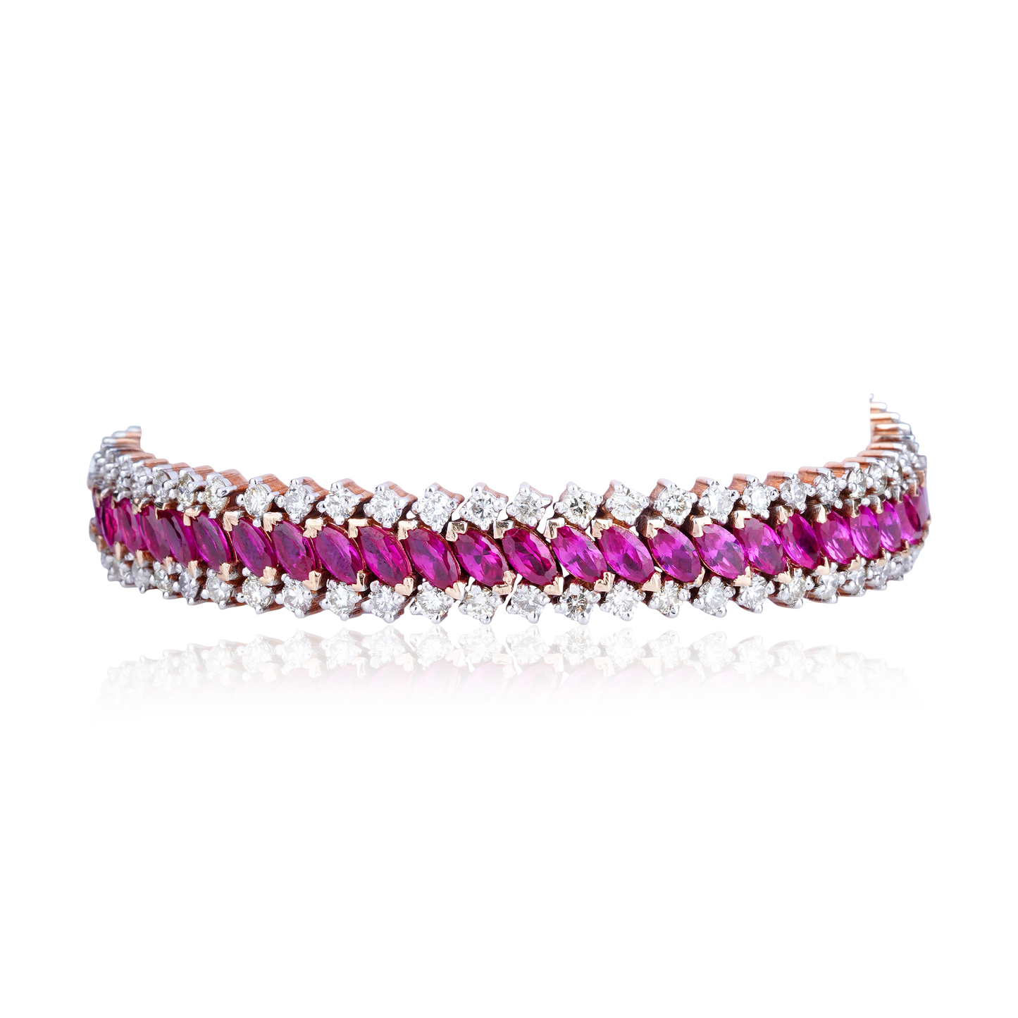 Ruby And Diamond Tennis Bracelet