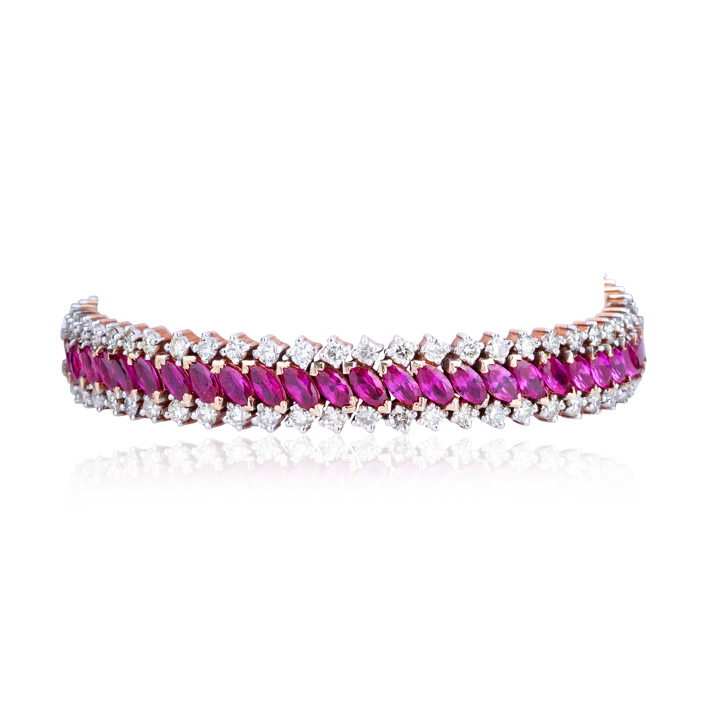 Ruby And Diamond Tennis Bracelet