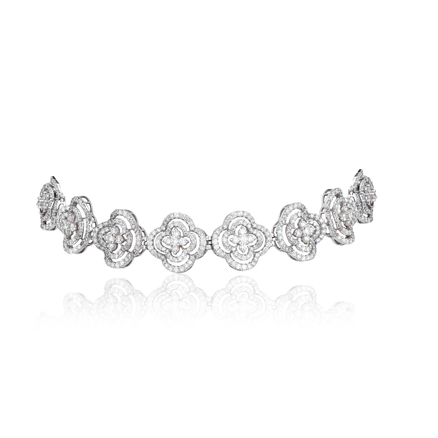 Diamond Floral Choker