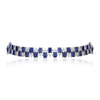 Blue Tanzanite And Diamond Choker