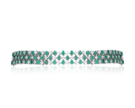 Emerald And Diamond Choker